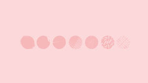 Circle Prints Aesthetic Pink Desktop Wallpaper