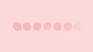Circle Prints Aesthetic Pink Desktop Wallpaper