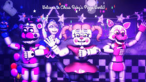 Circus Baby Welcoming Party In Full Swing Wallpaper