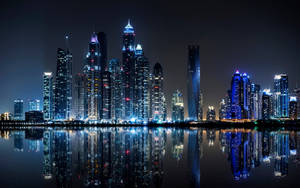 City Landscape At Night Professional Desktop Wallpaper