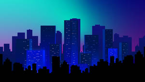 City Life Minimalist Laptop Art Wallpaper