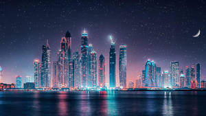 City Night Google Meet Virtual Background Wallpaper