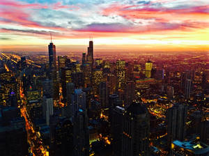 City View Of Skyscrapers Wallpaper