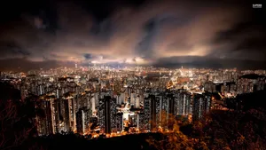 Cityscape At Dusk Wallpaper
