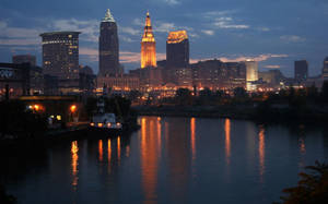 Cityscape Of Cleveland Ohio Wallpaper