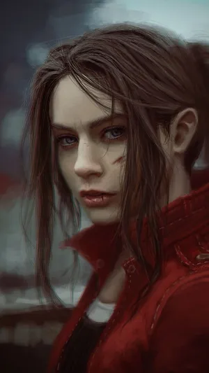 Claire Redfield Takes On The Ruthless William Birkin In Resident Evil 2 Remake Wallpaper