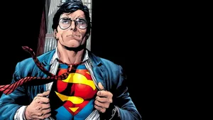 Clark Kent Revealing Superman Logo Wallpaper