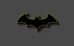 Classic Batman Logo Yellow Outline Wallpaper