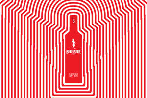 Classic Beefeater Gin In A Red And White Bottle Wallpaper