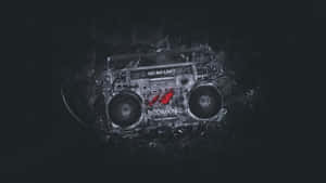 Classic Boombox Digital Art In Black Wallpaper