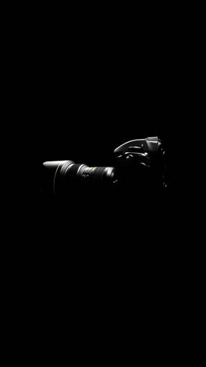 Classic Camera Silhouette On Super Amoled Background Wallpaper