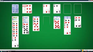 Classic Microsoft Solitaire Computer Game Wallpaper