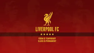 Classic Red And Gold Liverpool Fc Wallpaper