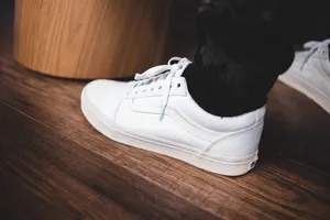 Classic White Vans Sneaker Wallpaper