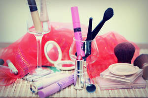 Classy Makeup Tools Wallpaper