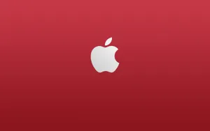 Classy Red Apple Logo Wallpaper