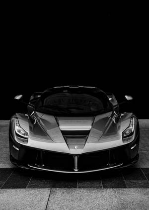 Classy Silver La Ferrari Phone Wallpaper