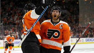 Claude Giroux Ice Hockey Forward Celebration Wallpaper