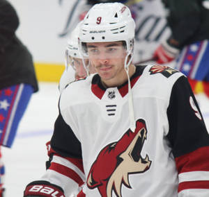 Clayton Keller Arizona Coyotes Vs. Washington Capitals Wallpaper