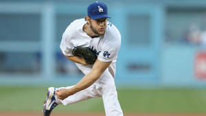 Clayton Kershaw In Blue Cap Wallpaper