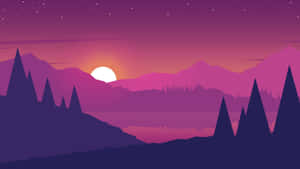 Clear Mountain Sunrise Wallpaper