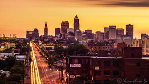 Cleveland Golden Sunset Wallpaper