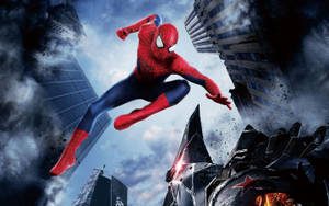 “climbing To New Heights As The Amazing Spider Man!” Wallpaper