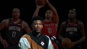 Clint Capela With Other Great Players Wallpaper