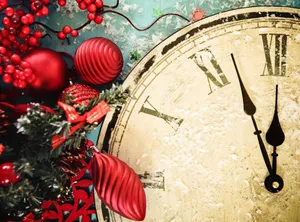 Clock Before New Year Wallpaper
