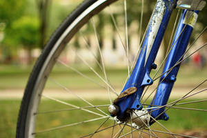 Close-up Bicycle Wheel Wallpaper