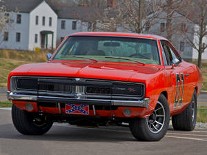 Close Up Image Of General Lee Car Wallpaper