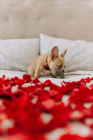 Close-up Of A Dog Posing With An Iphone Wallpaper