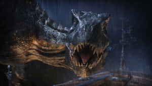 Close Up Of A Realistic Dinosaur In Realistic Backgrounds. Wallpaper