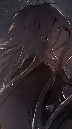 Close-up Sad Anime Girl Wallpaper