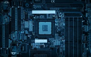 Close-up Shot Of A Computer Motherboard Wallpaper
