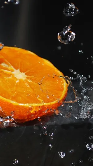 Close -up Shot Satsuma Mandarin Wallpaper