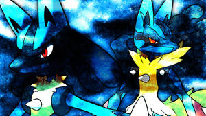 Closed-up Lucario Wallpaper