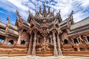 Closeup Of The Architecture Of Sanctuary Of Truth Wallpaper