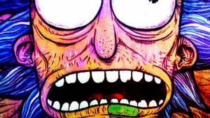 Closeup Rick And Morty Trippy Image Wallpaper