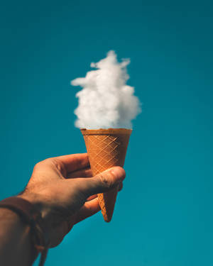 Cloud Background Cone Wallpaper