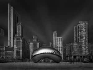Cloud Gate Black Aesthetic View Wallpaper