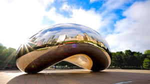 Cloud Gate Structure In Chicago Illinois Wallpaper