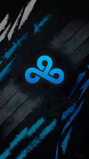 Cloud9 Logo Black Wood Plank Wallpaper