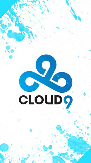 Cloud9 Logo Blue Paint Splatter Wallpaper