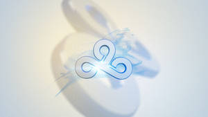 Cloud9 Metallic Blue Edge Logo Wallpaper