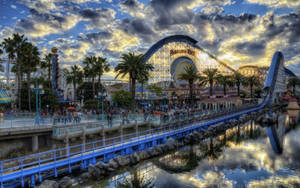 Cloudy Day At Theme Park Wallpaper