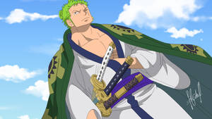 Cloudy One Piece Zoro 4k Wallpaper