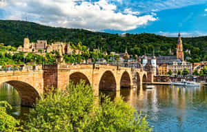 Cloudy Sky Over Heidelberg Castle Wallpaper