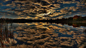 Cloudy Sky Reflection Unique Hd Wallpaper