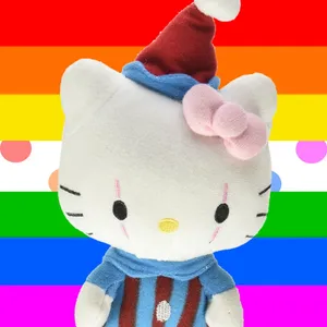 Clown Plushy Cartoon Hello Kitty Pfp Wallpaper